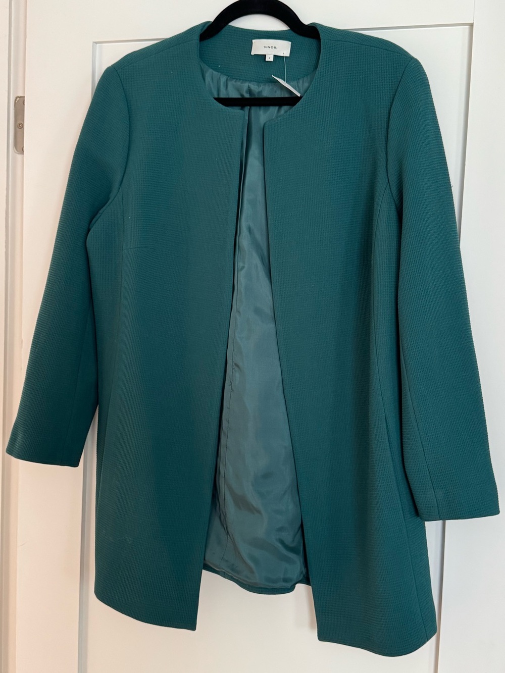 NEW Vince Open Front Jacket in Teal